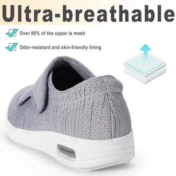 Diabetic Shoes for Women- Sz 10.5- Wide Width - Orthopedic and Adjustable - Picture 3 of 7